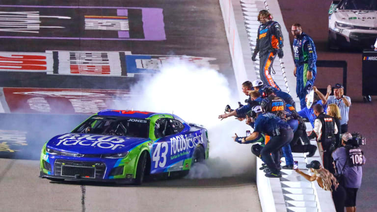 Deja vu of sorts: Jones puts No. 43 back in Darlington victory lane after 55 years